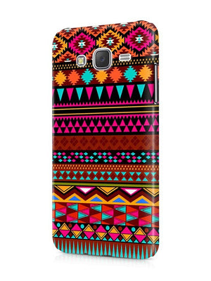 Cover Affair Aztec Printed Designer Slim Light Weight Back Cover Case for Samsung Galaxy J7 2015 Edition (Pink & White & Blue & Black & Other)