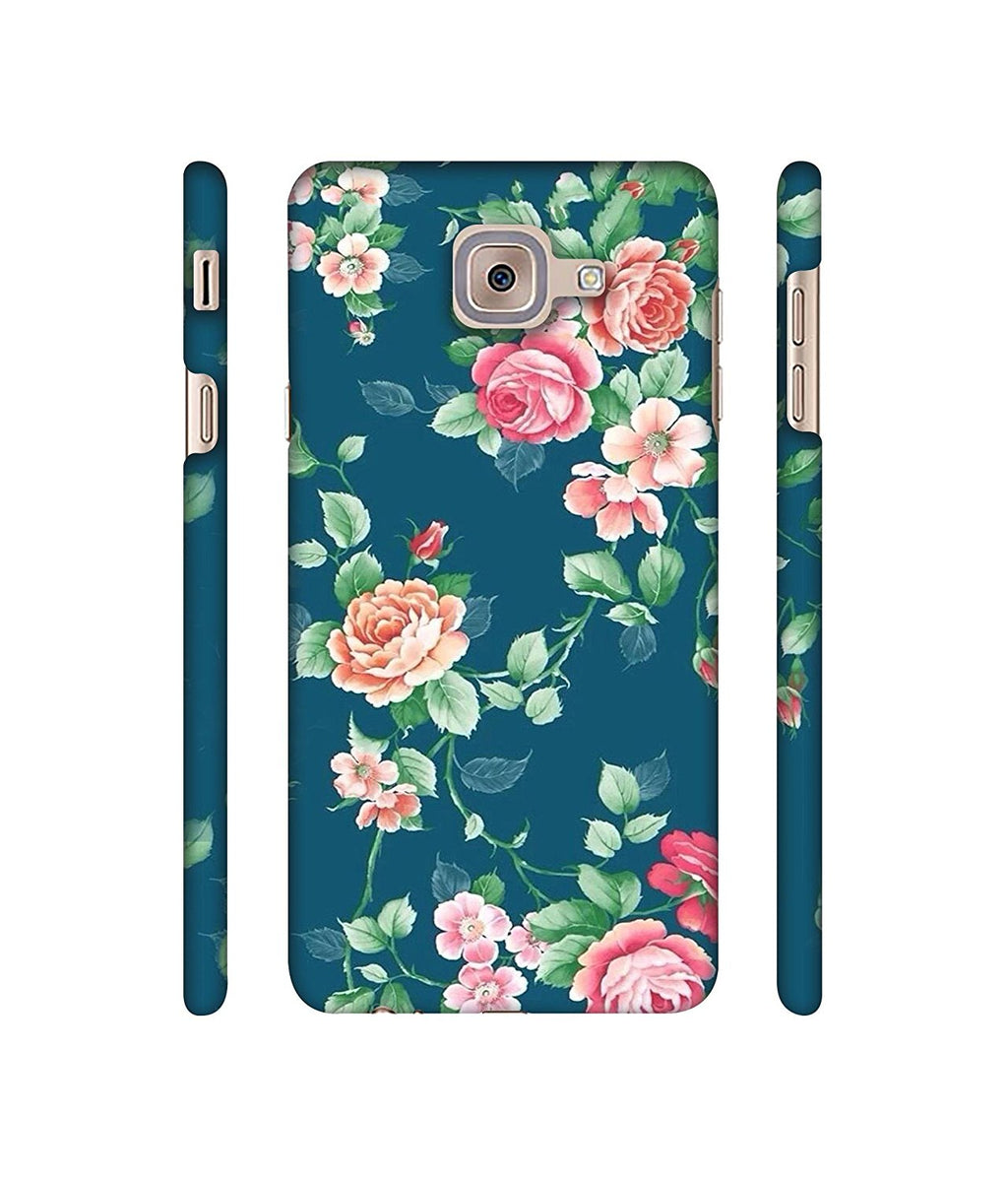 Casotec Vintage Floral Design 3D Printed Hard Back Case Cover for Samsung Galaxy J7 Max