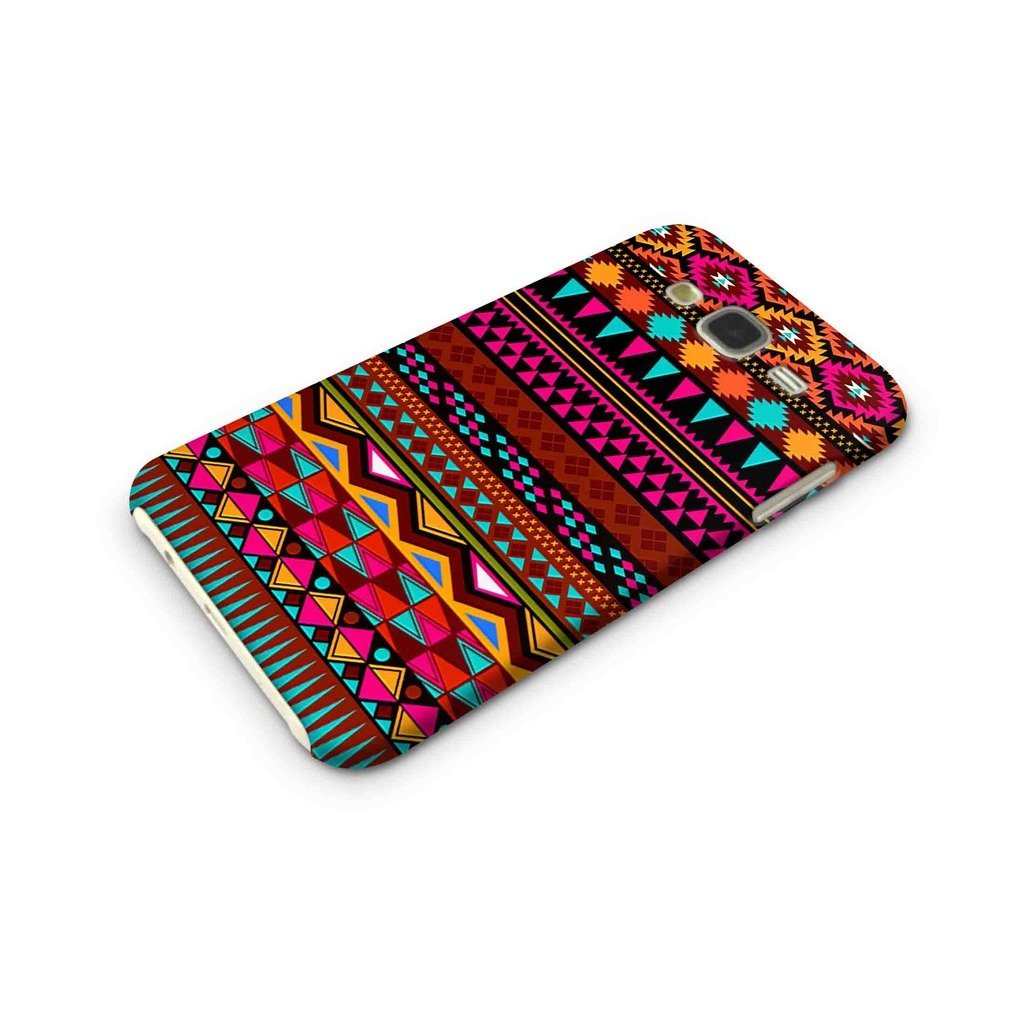 Cover Affair Aztec Printed Designer Slim Light Weight Back Cover Case for Samsung Galaxy J7 2015 Edition (Pink & White & Blue & Black & Other)
