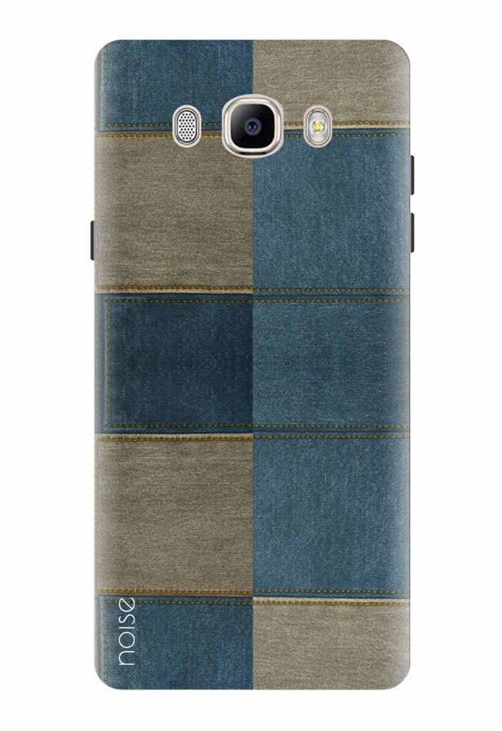 Noise Designer Printed Case / Cover for Samsung Galaxy J7 - 6 (New 2016 Edition) / Patterns & Ethnic / Denim Blocks Design