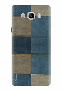Noise Designer Printed Case / Cover for Samsung Galaxy J7 - 6 (New 2016 Edition) / Patterns & Ethnic / Denim Blocks Design