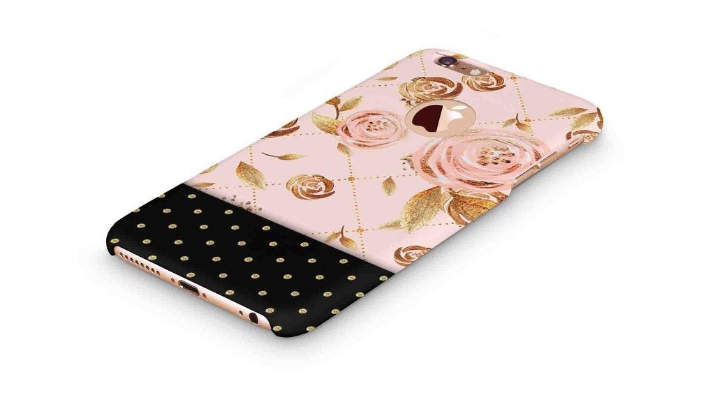 Cover Affair Back Case For iPhone 6 (Pink & Gold & Black)