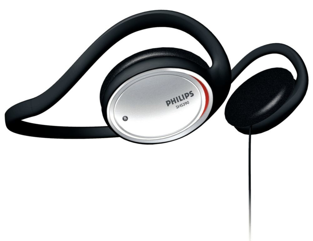 Philips SHS390 On-Ear Stereo Headphones (Black)